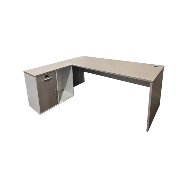 Birou colt de lucru profesional Armadi, Sonoma-alb, 140x70x75 cm