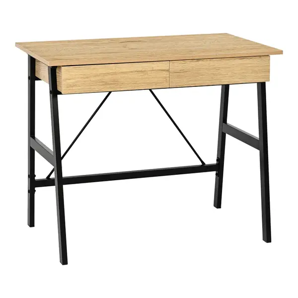 Birou cu sertare Lione, Stejar, 90x50x75 cm