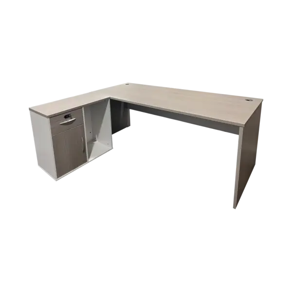 Birou de colt Armadi I, Sonoma-Alb, 180x80x75 cm