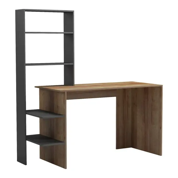 Birou de lucru cu rafturi Bivoro Maro 146x55x129 cm