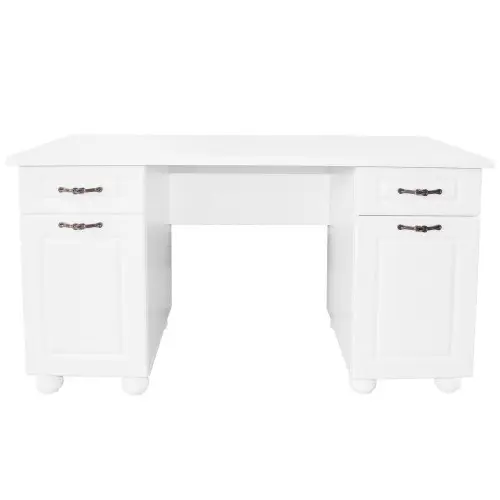 Birou Dynasty MDF Alb, 150 x 65 x 80 cm