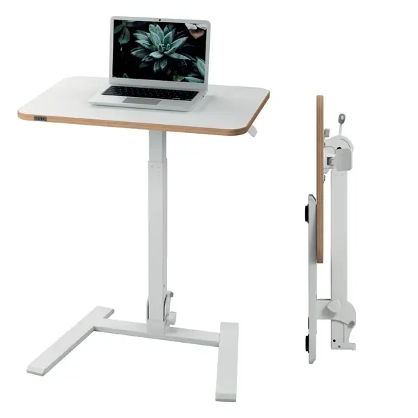 Birou ergonomic Leitz alb PAL si otel inaltime reglabila pliabil 65 x 46 cm Birou ergonomic Leitz alb PAL si otel inaltime reglabila pliabil 65 x 46 cm