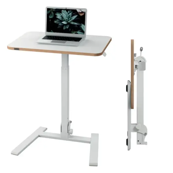 Birou ergonomic Leitz alb PAL si otel inaltime reglabila pliabil 65 x 46 cm Birou ergonomic Leitz alb PAL si otel inaltime reglabila pliabil 65 x 46 cm