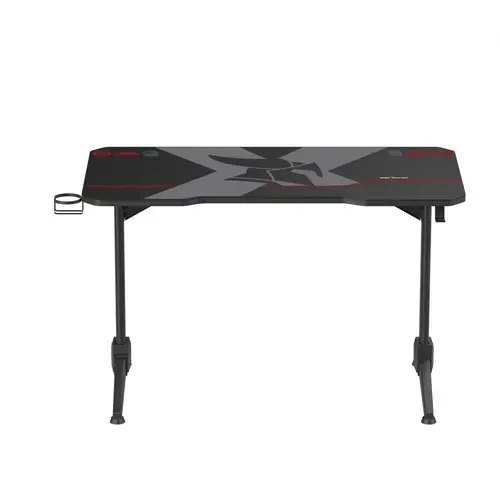 Birou gaming Serioux Catalyst, 1200x600x750mm, greutate suportata: 100 kg, mouse Pad inclus, suport casti, suport cana/pahar (Negru)