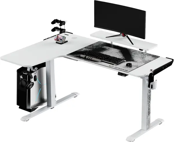 Birou gaming Ultradesk - Winger, alb