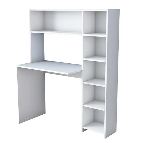 Birou Janson cu biblioteca, alb, 114x40x142 cm