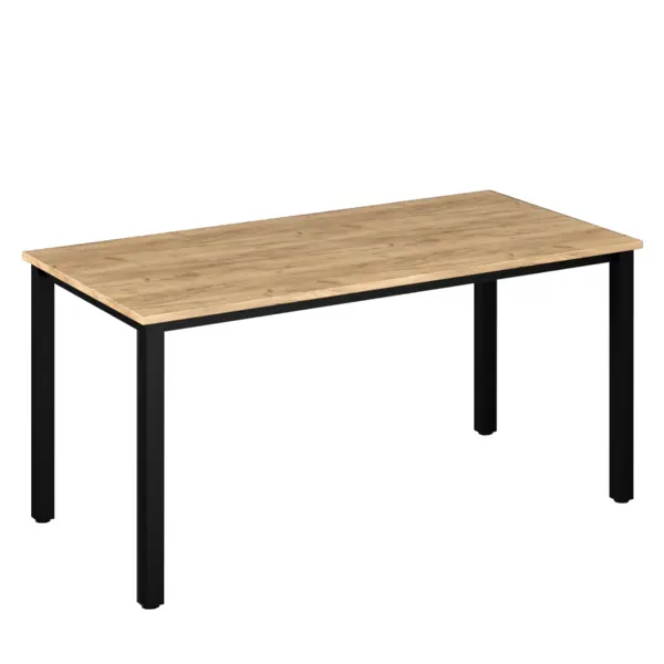 Birou pentru PC din DTD laminat stejar artisan 160x80x76 cm cu picioare metalice Birou pentru PC din DTD laminat stejar artisan 160x80x76 cm cu picioare metalice