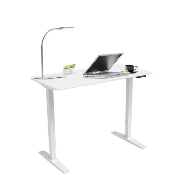 Birou Reglabil Electric, 120/60/75-120 cm, metal, material pe bază de lemn