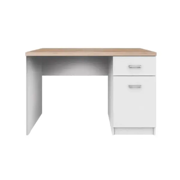 Birou TOP MIX, 1 usa, 1 sertar, alb, 120x55x77 cm