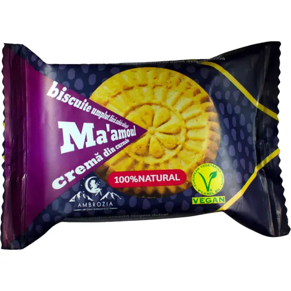 Biscuite Umplut cu Crema de Curmale fara Zahar Adaugat Ma’amoul 60g