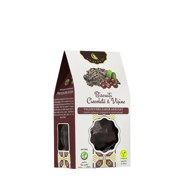 Biscuiti ciocolata & visine 130 gr
