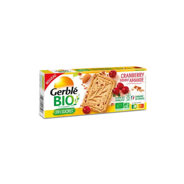 Biscuiti cu migdale si merisoare, 132g, Gerble Expert Dietetic