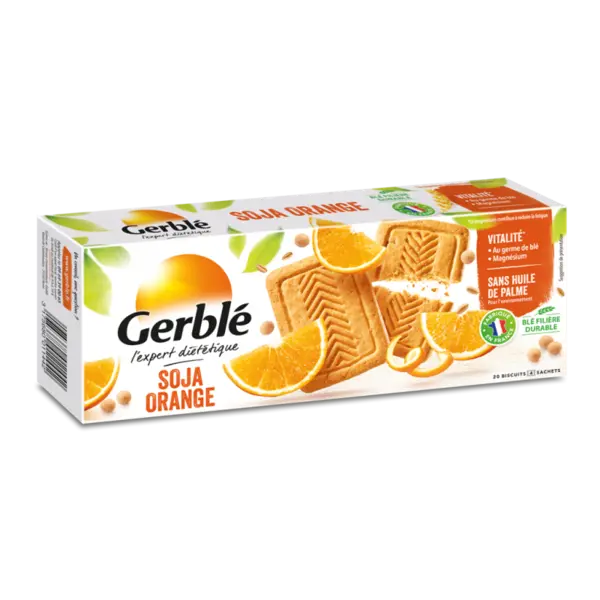 Biscuiti cu soia si portocale, 280g, Gerble Expert Dietetic