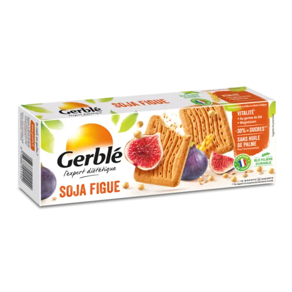 Biscuiti cu soia si smochine, 270g, Gerble Expert Dietetic