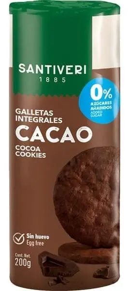Biscuiți Digestive integral cu cacao, 200 g, Santiveri
