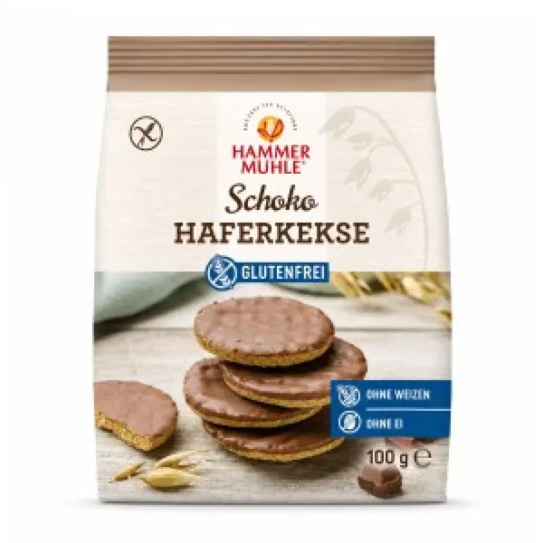 Biscuiti din ovaz cu ciocolata, fara gluten, 100 gr