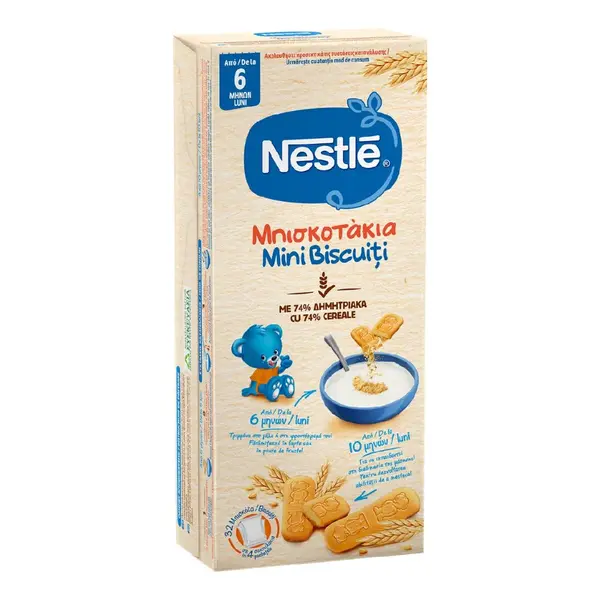 Biscuiti Mini Kinder Biscuit, 6+ luni, 180 g, Nestle