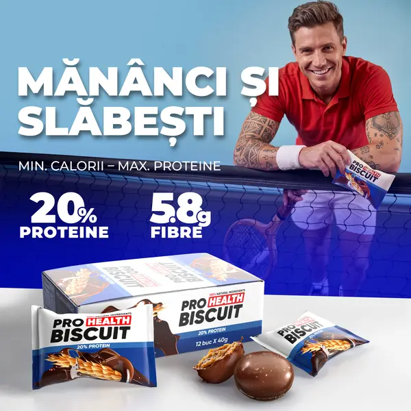 Biscuiți Proteici: 20% proteină, 40g - Biscuit