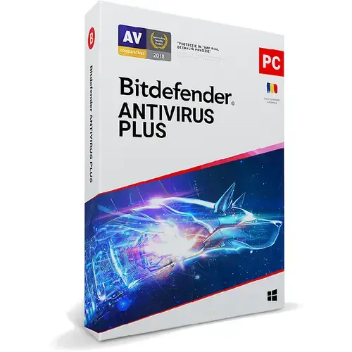 Bitdefender Antivirus Plus, 3 PC, 2 ani, Licenta noua, BOX/Retail