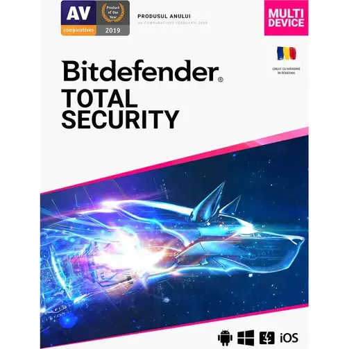 Bitdefender Total Security, 10 PC, 2 ani, Licenta noua, Retail