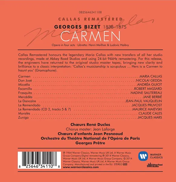 Bizet: Carmen | Maria Callas, Nicolai Gedda, Andrea Guiot, Orchestre de l'Opera National de Paris