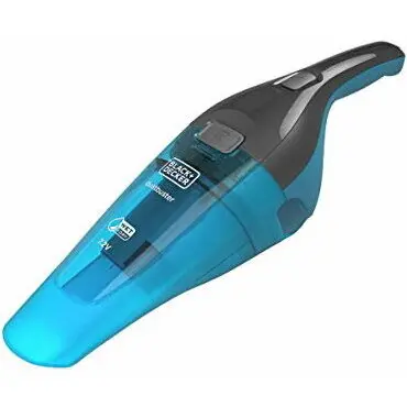 Black & Decker Aspirator Mana Black+Decker Umed-Uscat, 14 W, Include Accesorii, Albastru-Gri