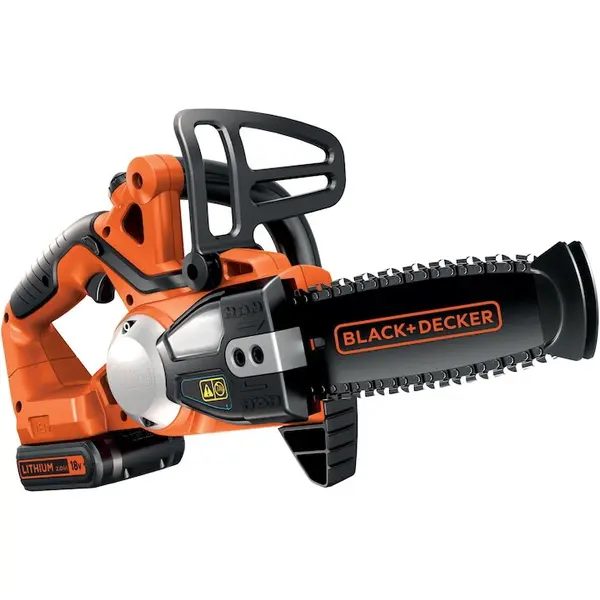 Black & Decker Drujba (fierastrau electric) cu lant pe acumulator Black & Decker GKC1820L20, 18V, lama 20 cm, viteza lant 3.1 m/s, contine: incarcator + acumulator 18 V 2.0 Ah