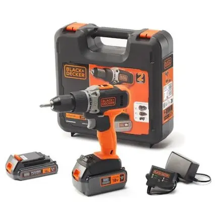 Black & Decker Masina de gaurit si insurubat Black & Decker BCD003MEM2K-QW, 18V, Li-Ion, 45 Nm