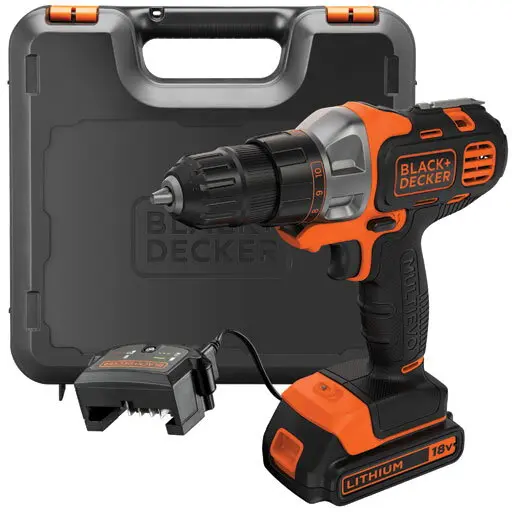 Black & Decker Masina de gaurit si insurubat Black & Decker Multievo 18V, 18V, 1.5 Ah, 20.9 Nm, MT218K-QW