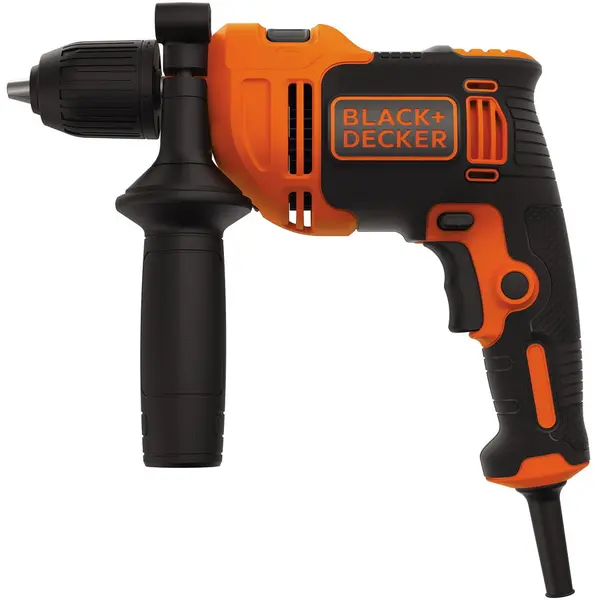 Black & Decker Masina de gaurit si insurubat (bormasina) cu percutie Black & Decker BEH550-QS, 550 W, 220 V, 2800 RPM, 47.600 BPM, 20 mm diametru amxim gaurire, 3 m lungime cablu