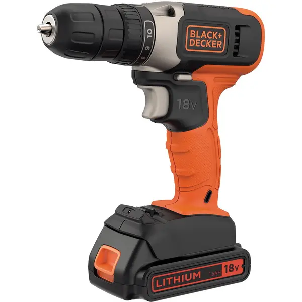 Black & Decker Masina de gaurit si insurubat (bormasina) pe acumulator Black & Decker BCD001C1-QW, 18 V, 40 Nm, 1400 RPM, acumulator, incarcator