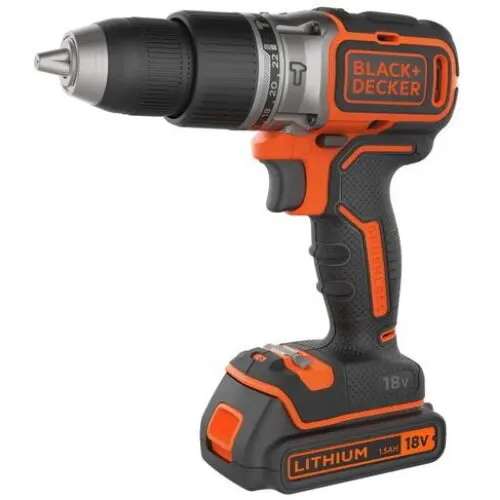 Black & Decker Masina de gaurit si insurubat cu acumulator, BL188K-QW, 18 V, 1.5 Ah, 52 Nm, Black & Decker