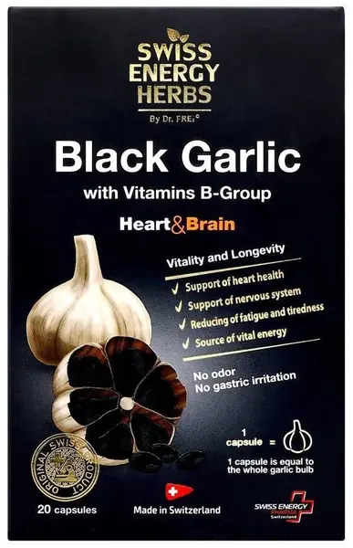 Black Garlic, 20 capsule, Swiss Energy