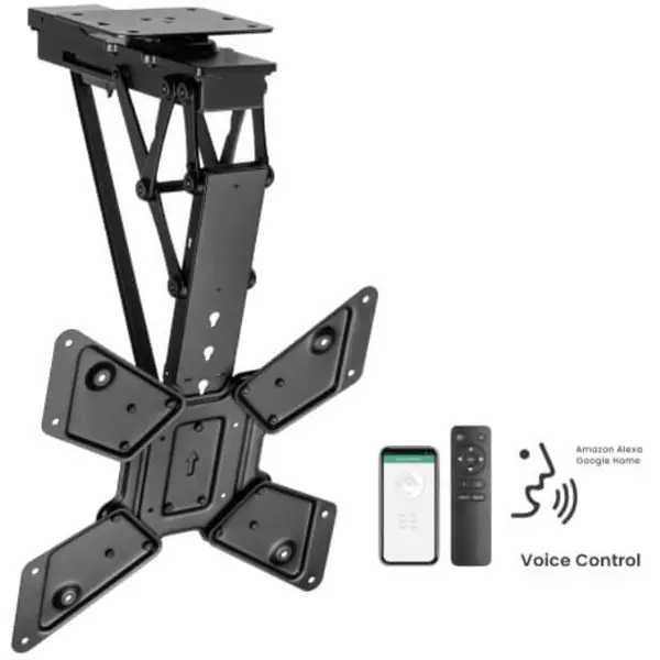 Blackmount Suport TV de tavan smart Blackmount PLB-M0544S, diagonale 23-65, control prin Tuya App si Voice Control, max.30 kg
