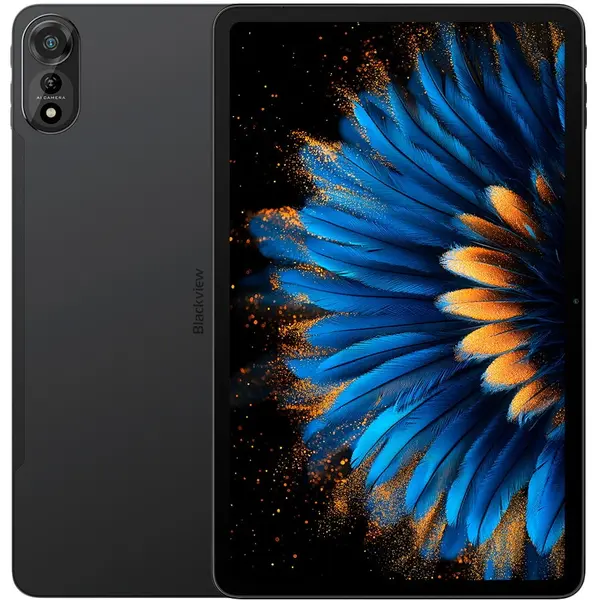 Blackview Tableta Blackview MEGA2, Ecran FHD+ 60Hz 12, 12GB RAM, 256GB Flash, Android 15, Unisoc T615, 16MP+8MP, 9000mAh, 18W, Stylus, Face Unlock, 4G, Dual SIM + Husa, Mouse, Tastatura, Gri