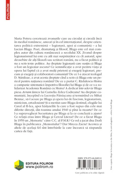 Blaga, intre legionari si comunisti | Marta Petreu