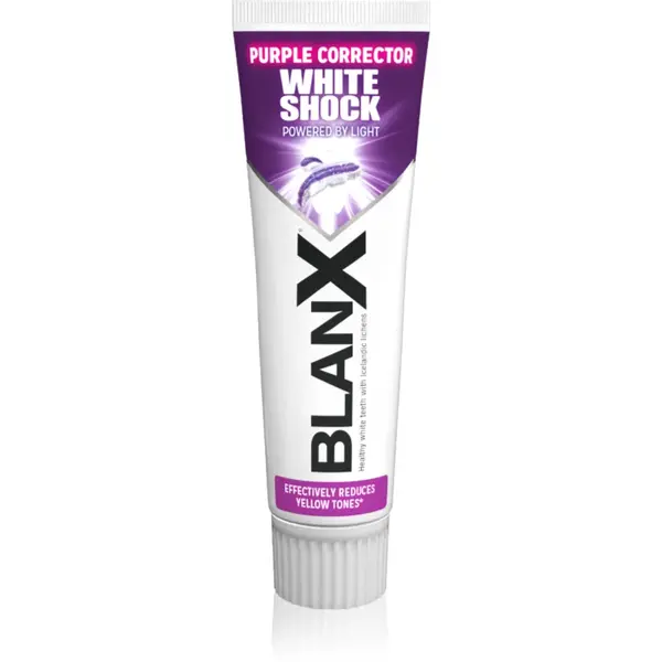 BlanX White Shock Purple pasta de dinti pentru albire cu pigment violet 78 ml