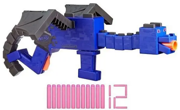 Blaster Nerf Minecraft - Ender Dragon, cu 12 săgeți