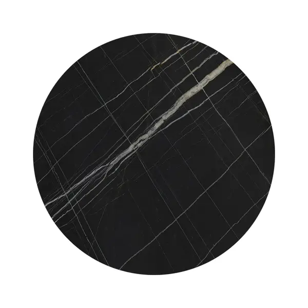 Blat de masă elegant cu aspect de marmură neagră, model Relian, 60cm, grosime 12mm, 60x60 cm