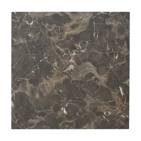 Blat de masa Verhia, Pako World, Gri inchis, Aspect marmura, 12 mm, 69x69 cm
