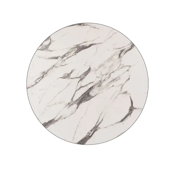 Blat masa HPL RUNAVIK 1 MARBLE Ø60 CM - Alb