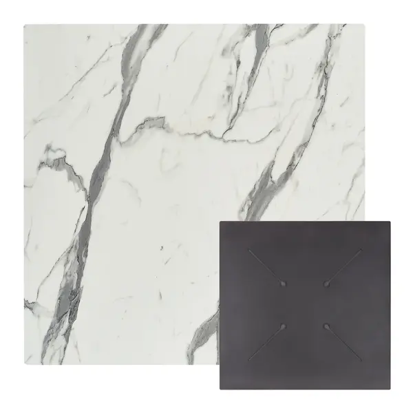 Blat masa HPL VOJENS 2 MARBLE 80 CM - Alb