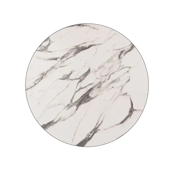 Blat masa HPL VORGAYS 1 MARBLE Ø69 CM - Alb