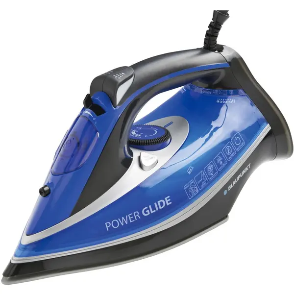 Blaupunkt Fier de calcat Blaupunkt HSI801, 3000W, 380 ml, 45g/min, talpa ceramica cu functie de ionizare, functie anti-calcar si anti-picurare, termostat reglabil, Negru/Albastru