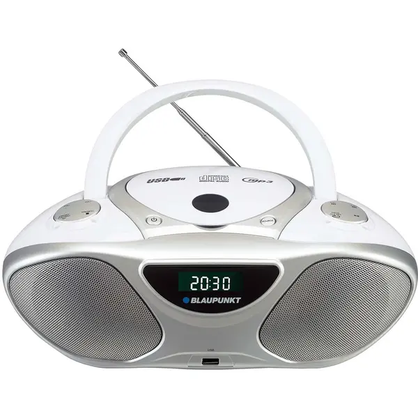 Blaupunkt Microsistem Blaupunkt BB14WH, FM, CD, USB, AUX, Alb