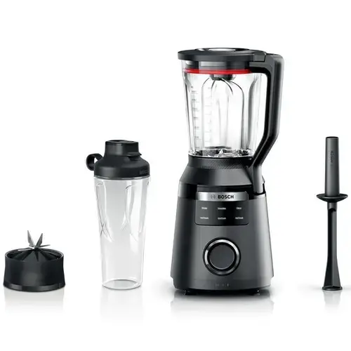 Blender Bosch MMB6654B, 1800 W, lame ProSepeed, Smart Detect, 45000 rpm, 2 L, cana Tritan, 6 programe, Negru