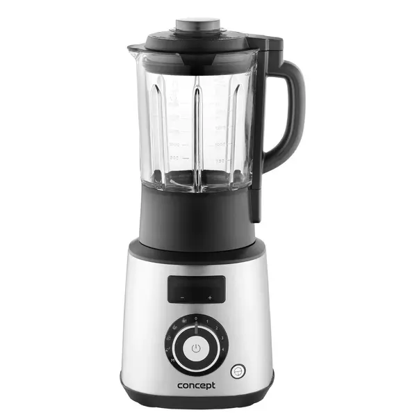 Blender Concept SM1000, 1500 W, 1.75 l, recipient din sticla, 22000 rpm, 4 programe, 4 viteze de mixare, functie PULSE/ICE, Inox