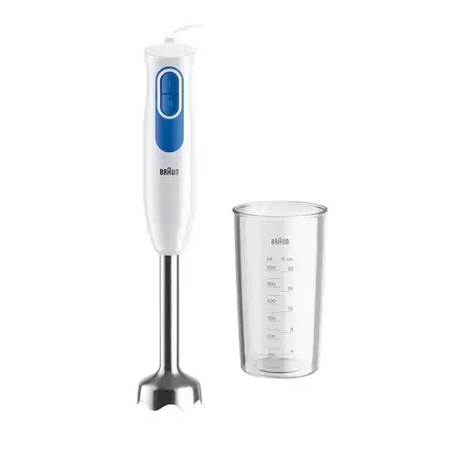 Blender de mana Braun MultiQuick 2 MQ20001MWH, 600 W, 2 viteze, 0.6 l (Alb)