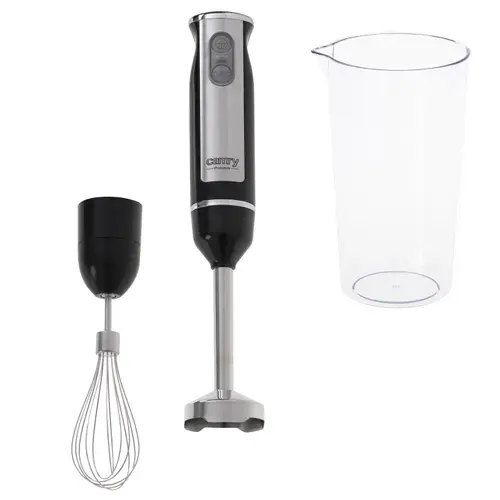 Blender de mana Camry CR 4621, 600 W, 1 viteza + Turbo, Pahar 0.6 l, Tel (Negru/Argintiu)