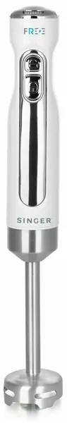 Blender de mână Singer - FREE HB-2200, 100W, 1 treaptă, alb/inox
